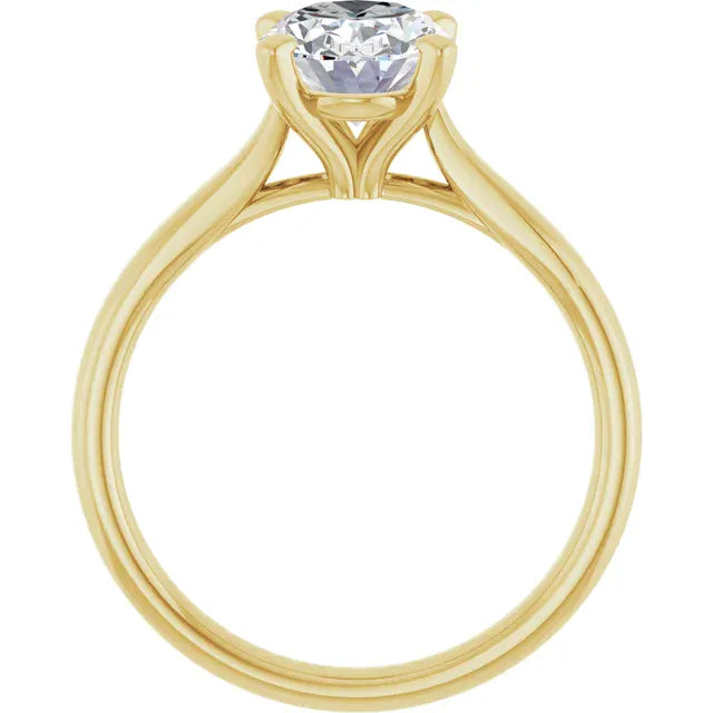 The Signature Cathedral Solitaire Engagement Ring | Oval | 2 CTW