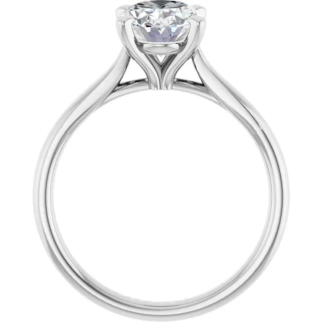 The Signature Cathedral Solitaire Engagement Ring | Oval | 2 CTW