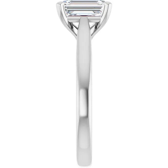 The Signature Cathedral Solitaire Engagement Ring | Emerald | 2 CTW