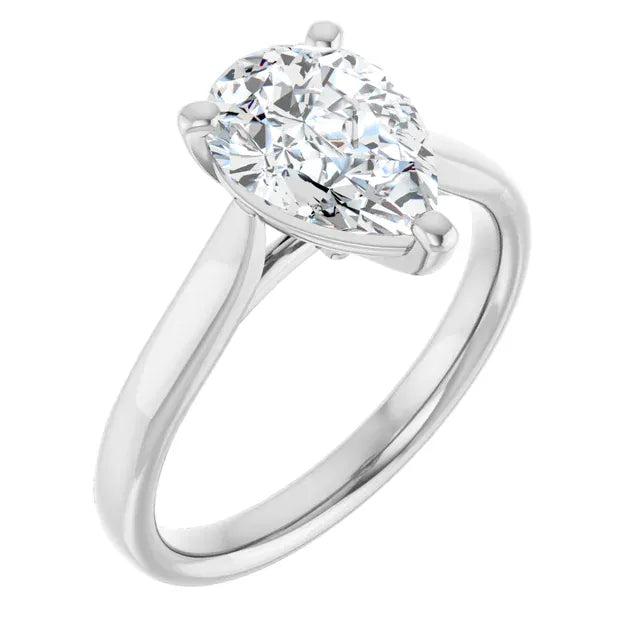 The Signature Cathedral Solitaire Engagement Ring | Pear | 2 CTW