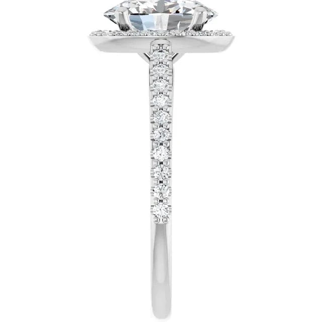 The Classic Accented Halo Engagement Ring | Oval | 2 ⅜ CTW