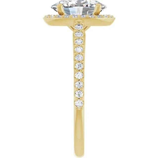 The Classic Accented Halo Engagement Ring | Oval | 2 ⅜ CTW