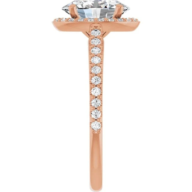 The Classic Accented Halo Engagement Ring | Oval | 2 ⅜ CTW