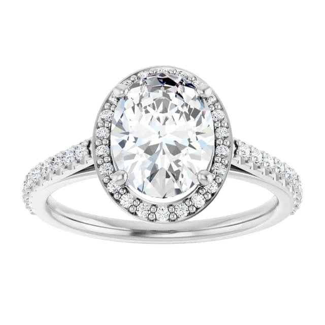 The Classic Accented Halo Engagement Ring | Oval | 2 ⅜ CTW