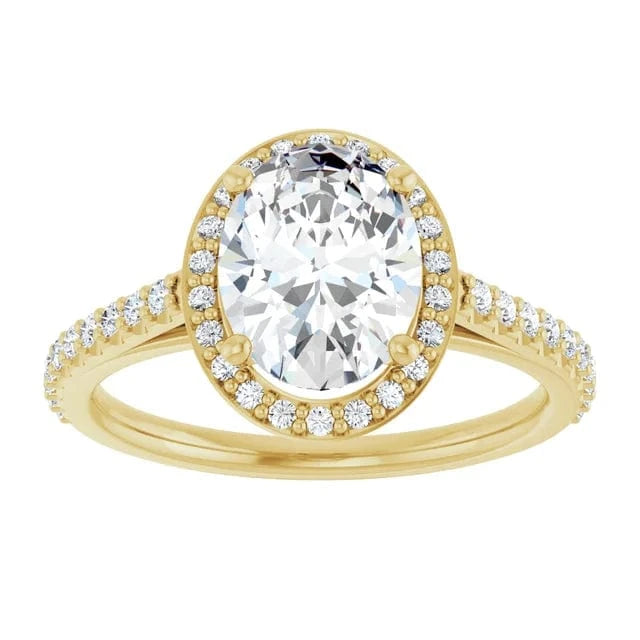 The Classic Accented Halo Engagement Ring | Oval | 2 ⅜ CTW