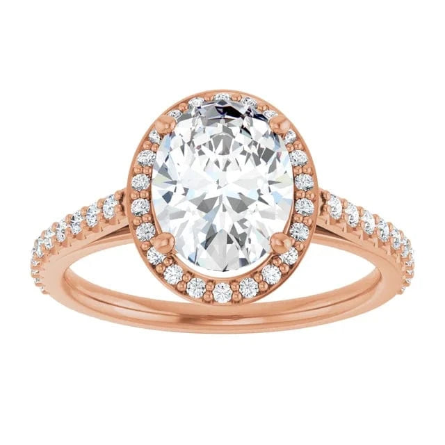 The Classic Accented Halo Engagement Ring | Oval | 2 ⅜ CTW