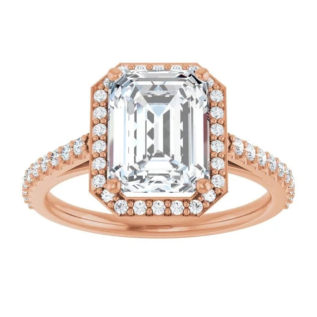 The Classic Accented Halo Engagement Ring | Emerald | 3 ⅓ CTW
