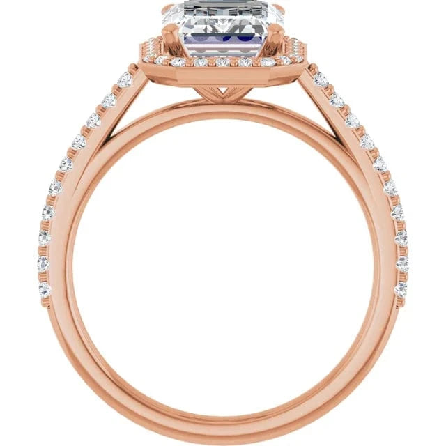 The Classic Accented Halo Engagement Ring | Emerald | 3 ⅓ CTW