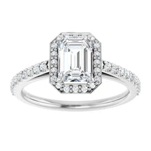 The Classic Accented Halo Engagement Ring | Emerald | 1 ⅓ CTW