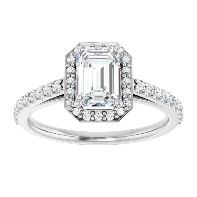 The Classic Accented Halo Engagement Ring | Emerald | 1 ⅓ CTW