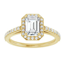 The Classic Accented Halo Engagement Ring | Emerald | 1 ⅓ CTW