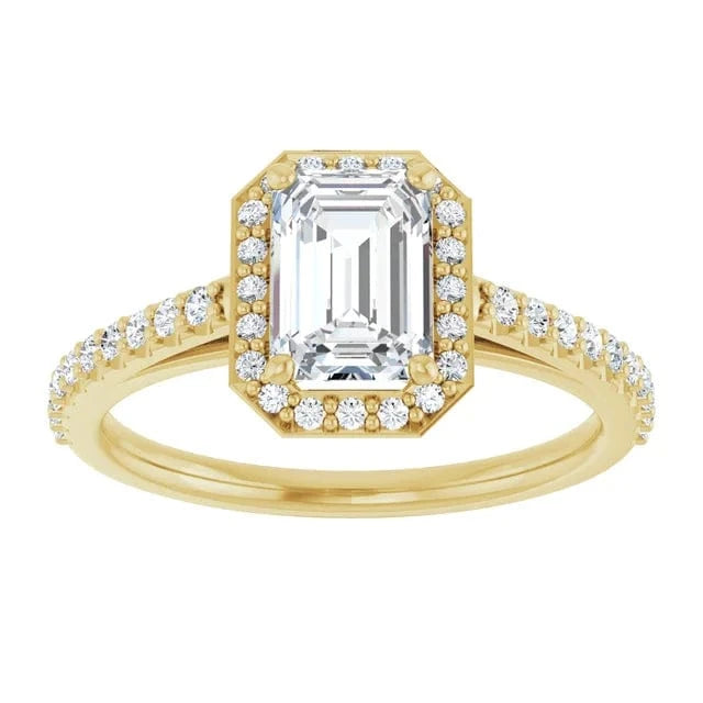 The Classic Accented Halo Engagement Ring | Emerald | 1 ⅓ CTW