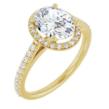 The Classic Accented Halo Engagement Ring | Oval | 2 ⅜ CTW