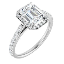 The Classic Accented Halo Engagement Ring | Emerald | 2 ⅜ CTW