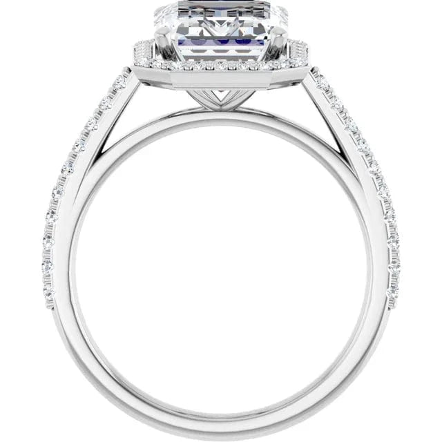 The Classic Accented Halo Engagement Ring | Emerald | 4 ⅓ CTW