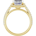 The Classic Accented Halo Engagement Ring | Emerald | 4 ⅓ CTW