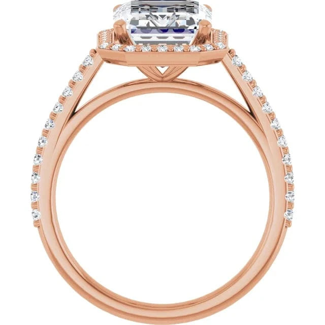 The Classic Accented Halo Engagement Ring | Emerald | 4 ⅓ CTW