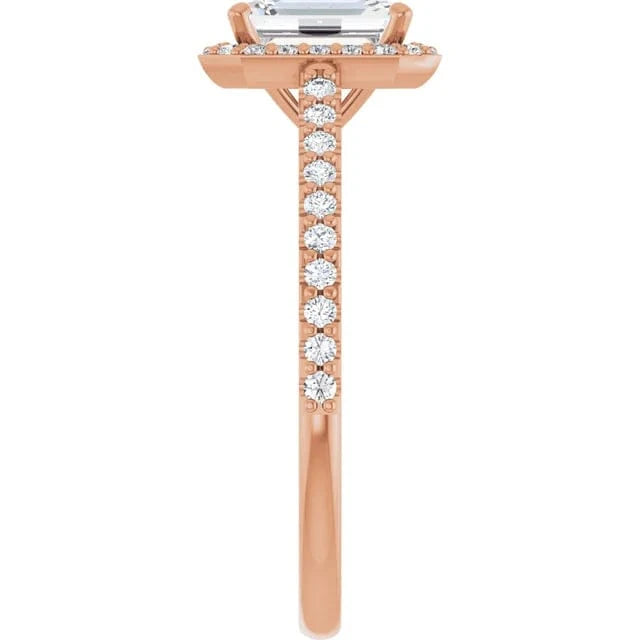 The Classic Accented Halo Engagement Ring | Emerald | 1 ⅓ CTW