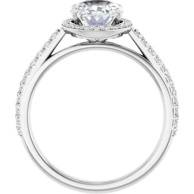 The Classic Accented Halo Engagement Ring | Oval | 2 ⅜ CTW
