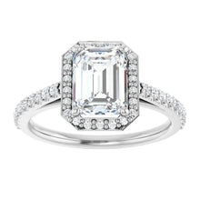 The Classic Accented Halo Engagement Ring | Emerald | 2 ⅜ CTW