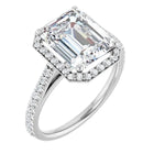 The Classic Accented Halo Engagement Ring | Emerald | 4 ⅓ CTW