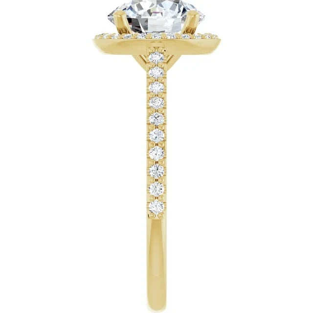 The Classic Accented Halo Engagement Ring | Round | 2 ⅜ CTW