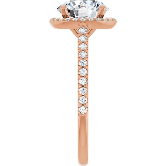 The Classic Accented Halo Engagement Ring | Round | 2 ⅜ CTW