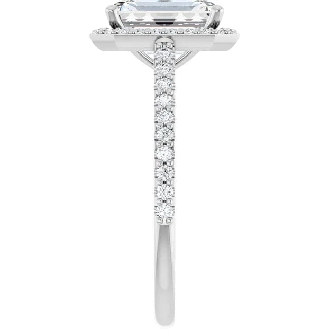 The Classic Accented Halo Engagement Ring | Emerald | 3 ⅓ CTW