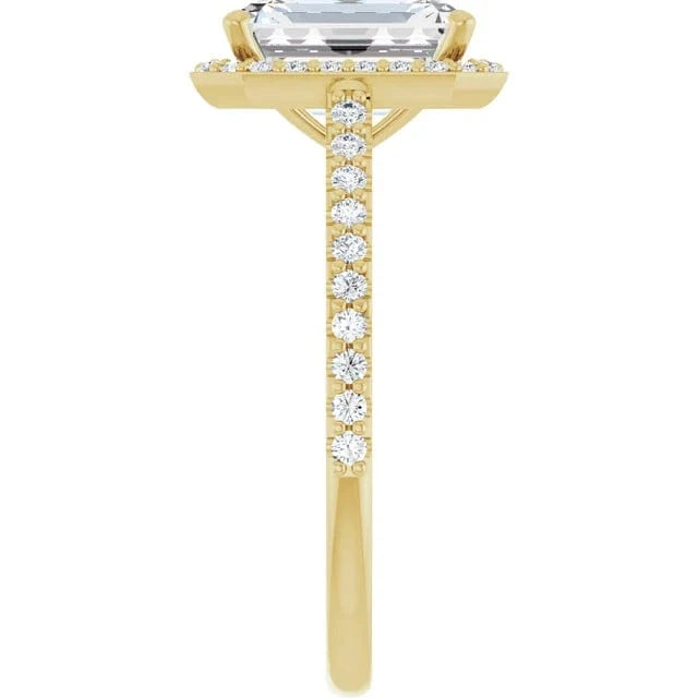 The Classic Accented Halo Engagement Ring | Emerald | 3 ⅓ CTW