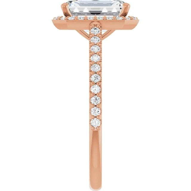 The Classic Accented Halo Engagement Ring | Emerald | 3 ⅓ CTW