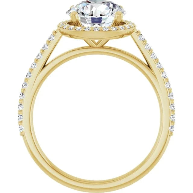 The Classic Accented Halo Engagement Ring | Round | 2 ⅜ CTW