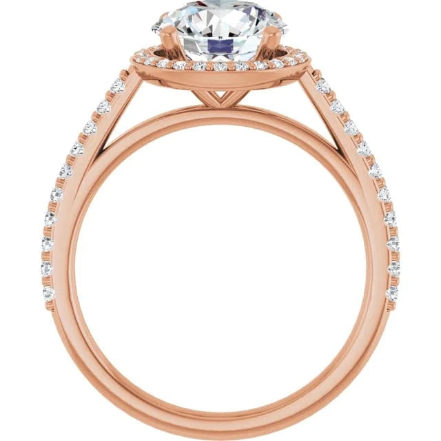 The Classic Accented Halo Engagement Ring | Round | 2 ⅜ CTW
