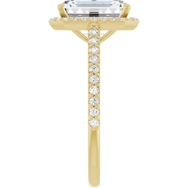 The Classic Accented Halo Engagement Ring | Emerald | 4 ⅓ CTW