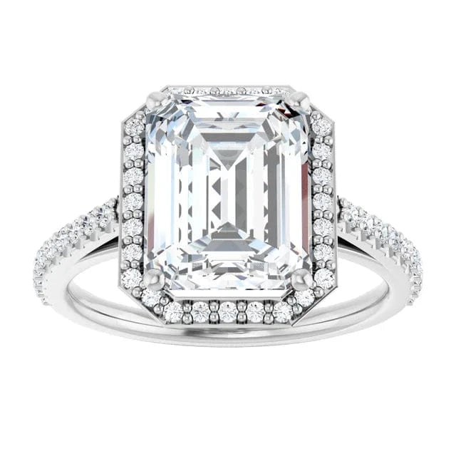 The Classic Accented Halo Engagement Ring | Emerald | 4 ⅓ CTW