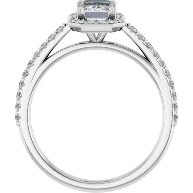 The Classic Accented Halo Engagement Ring | Emerald | 1 ⅓ CTW