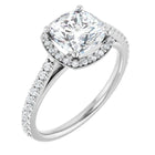 The Classic Accented Halo Engagement Ring | Cushion | 2 ⅜ CTW