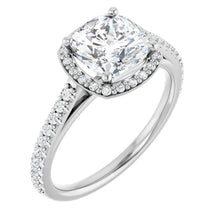 The Classic Accented Halo Engagement Ring | Cushion | 2 ⅜ CTW