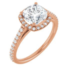The Classic Accented Halo Engagement Ring | Cushion | 2 ⅜ CTW