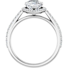 The Classic Accented Halo Engagement Ring | Pear | 2 ⅜ CTW