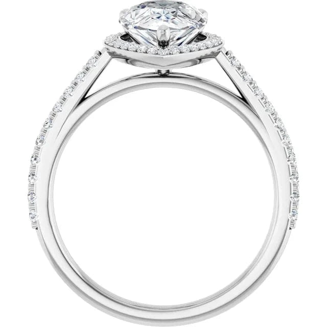 The Classic Accented Halo Engagement Ring | Pear | 2 ⅜ CTW