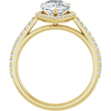 The Classic Accented Halo Engagement Ring | Pear | 2 ⅜ CTW