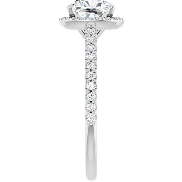 The Classic Accented Halo Engagement Ring | Cushion | 2 ⅜ CTW