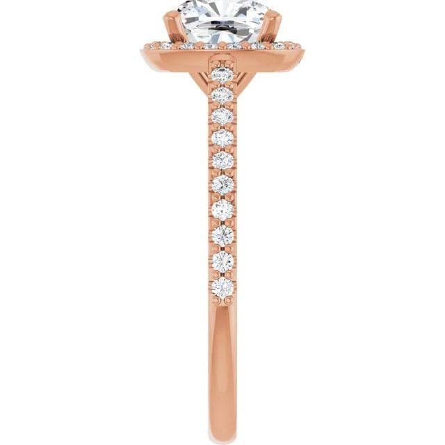 The Classic Accented Halo Engagement Ring | Cushion | 2 ⅜ CTW