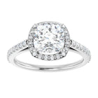 The Classic Accented Halo Engagement Ring | Cushion | 2 ⅜ CTW
