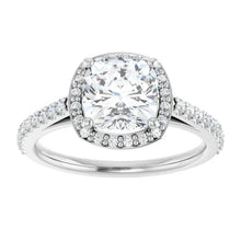 The Classic Accented Halo Engagement Ring | Cushion | 2 ⅜ CTW
