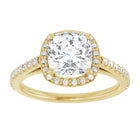 The Classic Accented Halo Engagement Ring | Cushion | 2 ⅜ CTW
