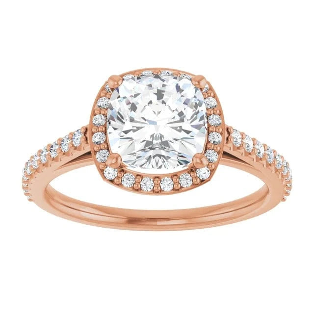 The Classic Accented Halo Engagement Ring | Cushion | 2 ⅜ CTW