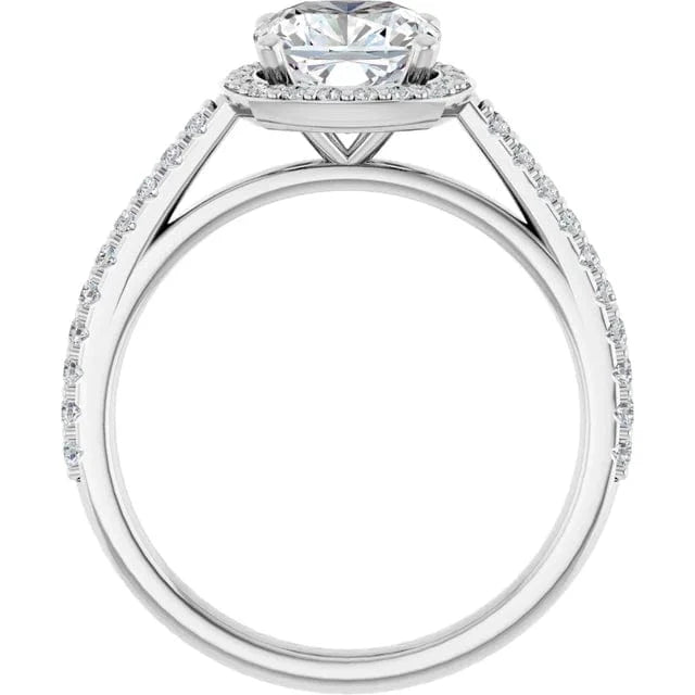 The Classic Accented Halo Engagement Ring | Cushion | 2 ⅜ CTW
