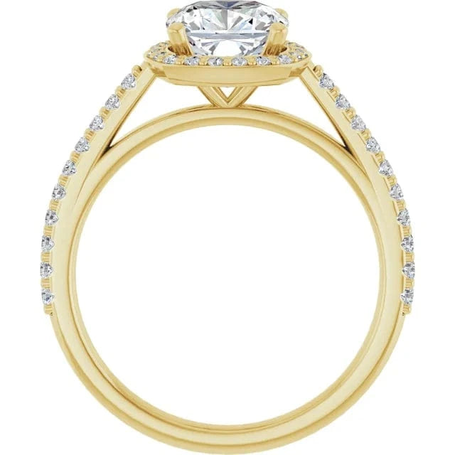 The Classic Accented Halo Engagement Ring | Cushion | 2 ⅜ CTW