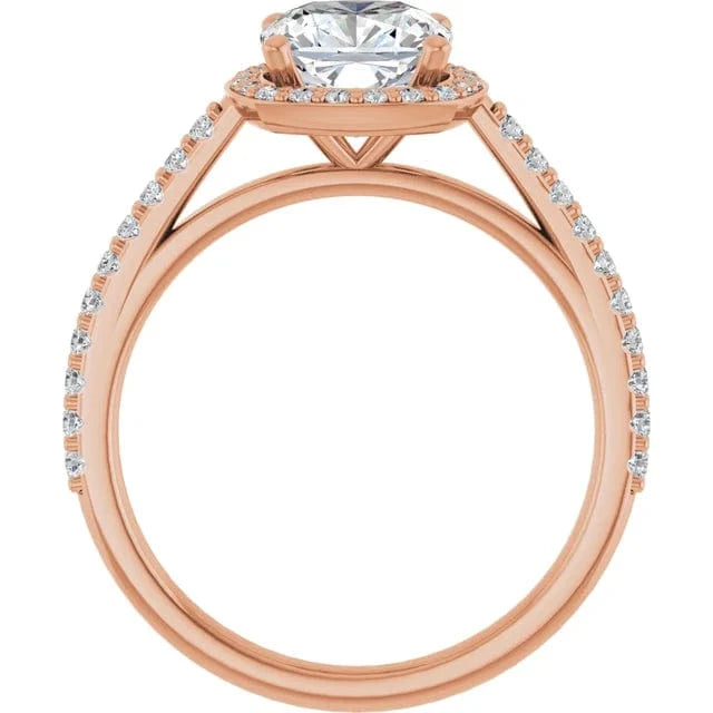 The Classic Accented Halo Engagement Ring | Cushion | 2 ⅜ CTW